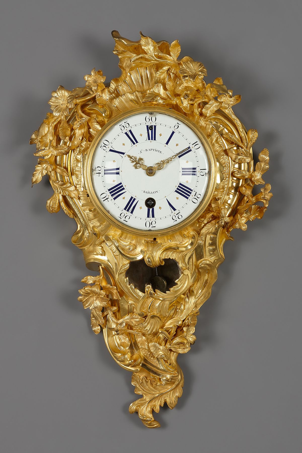 Franse Louis XV cartel d'alcove, Jean-Baptise Baillon