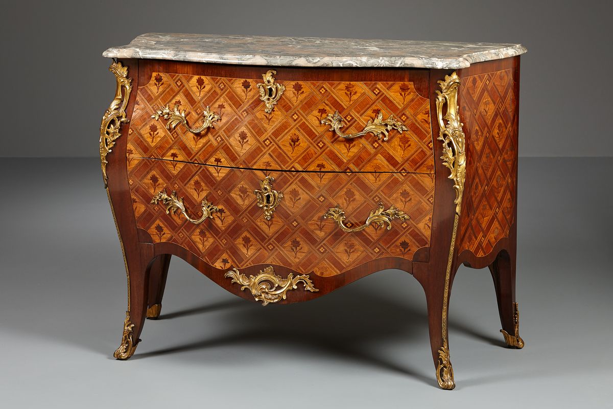 Dutch Louis XV Parquetery Commode - image 1