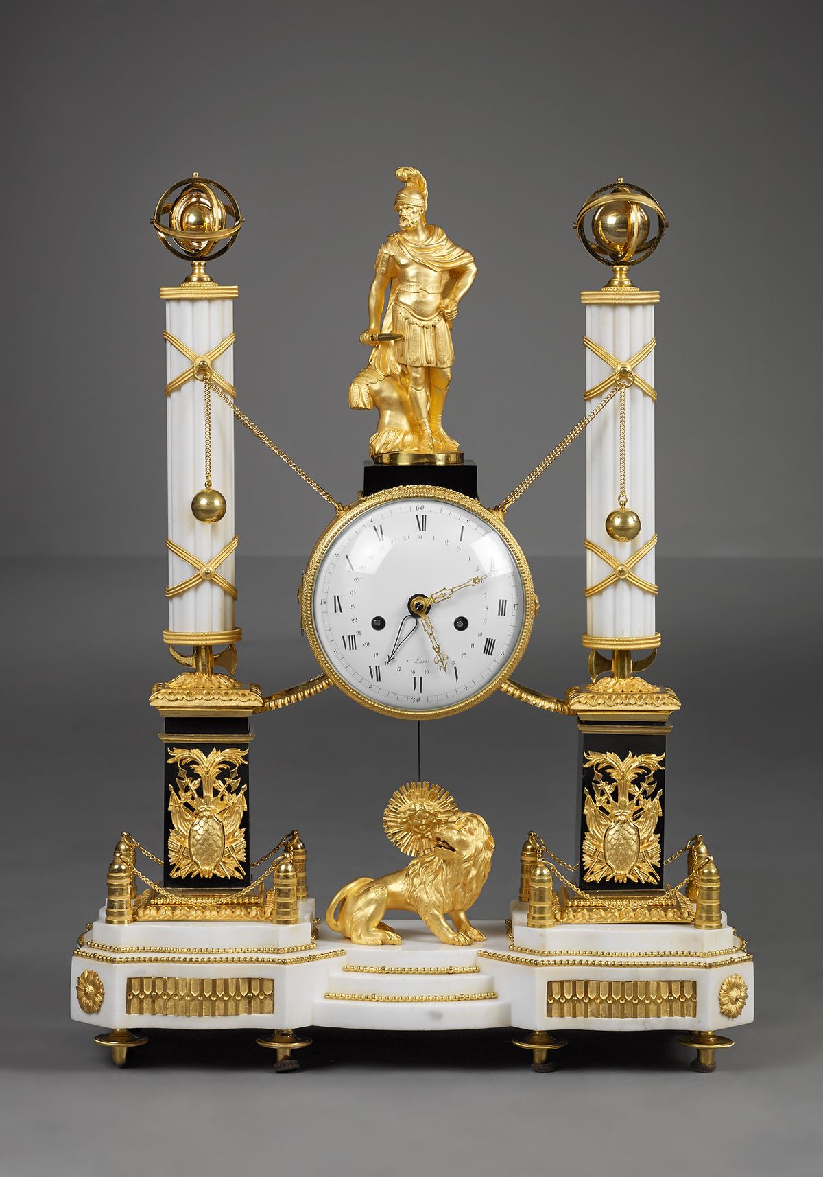 French Louis XVI Portico Clock
