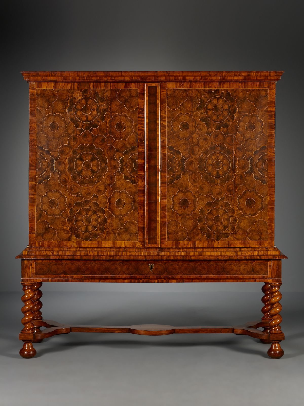 Dutch Louis XIV cabinet on stand
