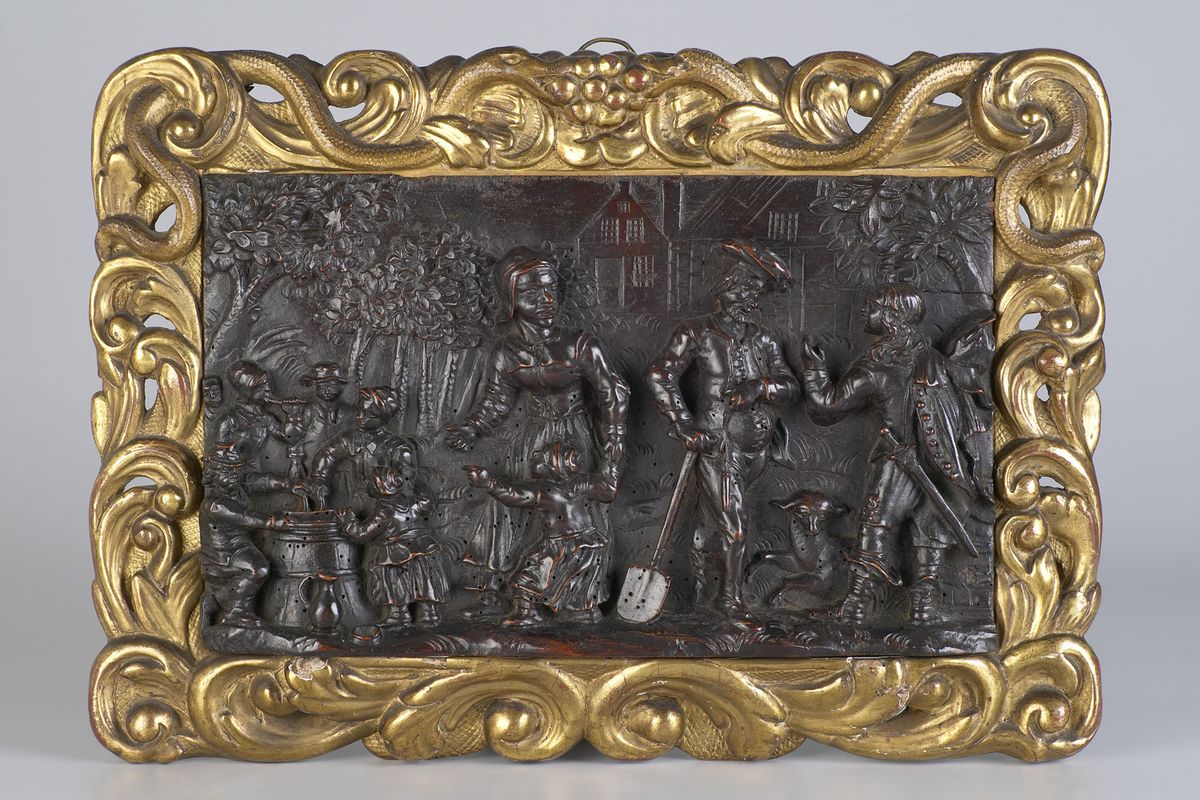Nederlands Renaissance Walnoten Reliëf