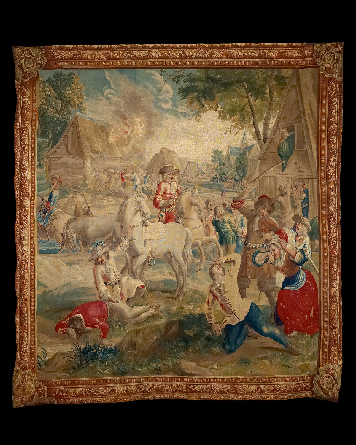 Brussels Wall Tapestry depicting The Plundering, attributed to Jérome le Clerc and Jacques van der Bocht I - image 1