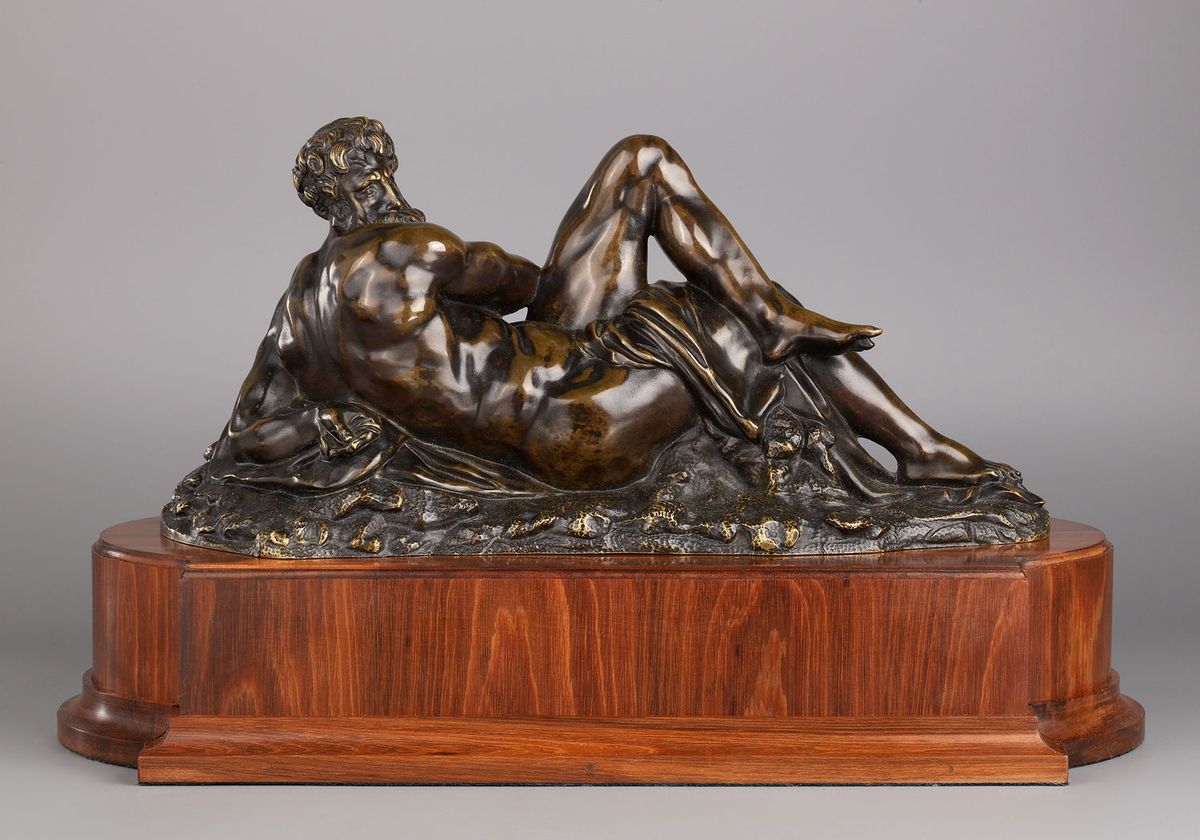 French bronze Sculpture depicting The Day after Michelangelo