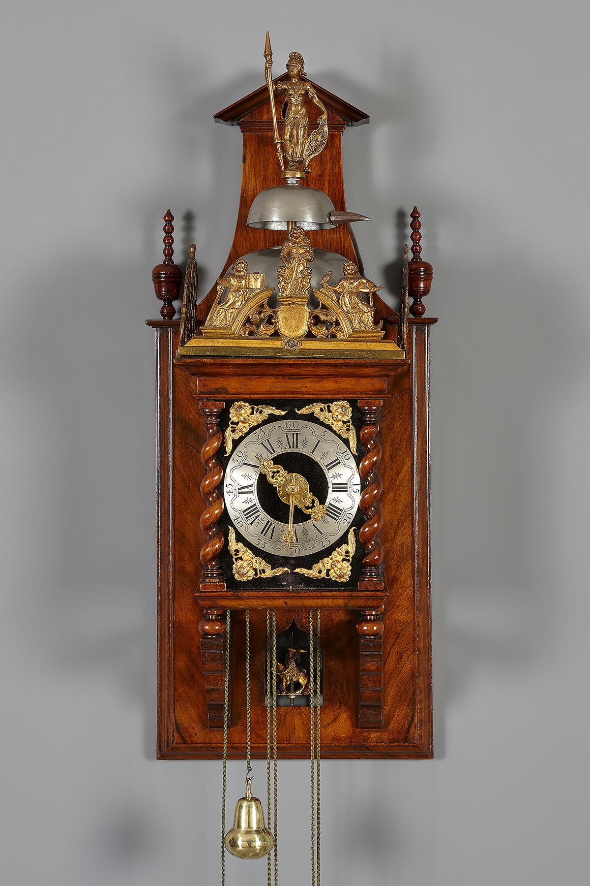 Dutch walnut ‘schoolbord’ Zaanse clock, Jan Koogies, Wormerveer - image 1