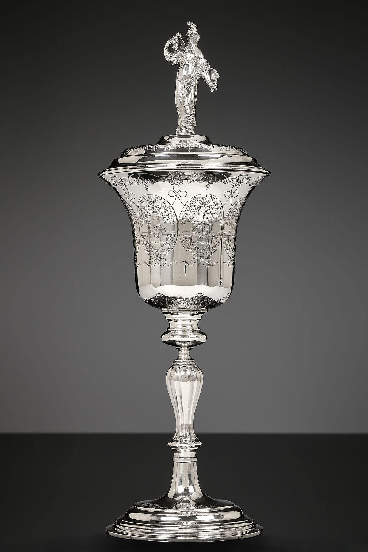 Dutch silver guild goblet of the Schiedam Skippers’ Guild