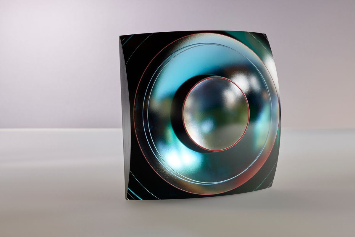 Laszlo Lukacsi (Hungarian, b.1961) 'Sea Eye' Laminated Glass Sculpture - image 1