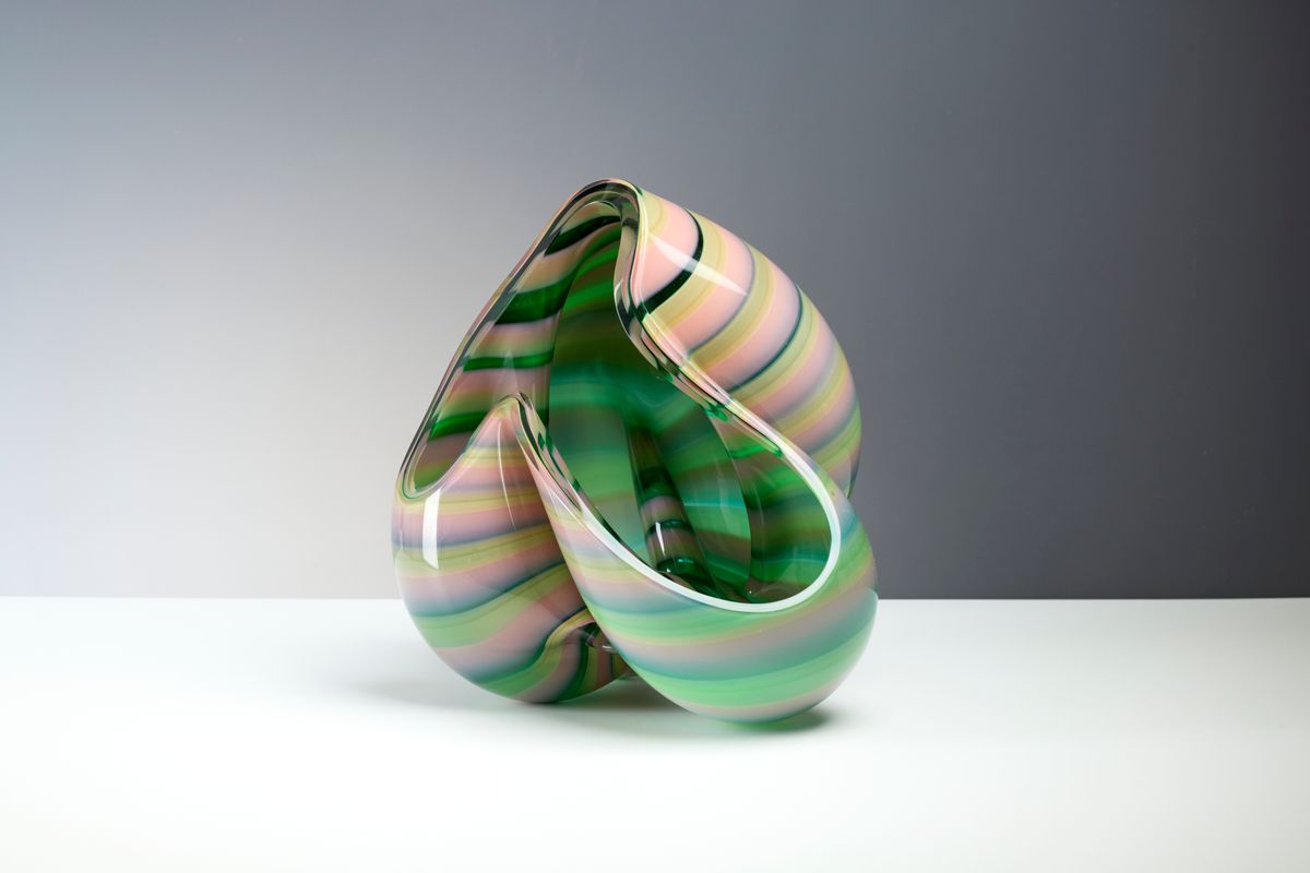 Barbara Nanning (Amsterdam 1957), glass object sculptural bowl - image 1