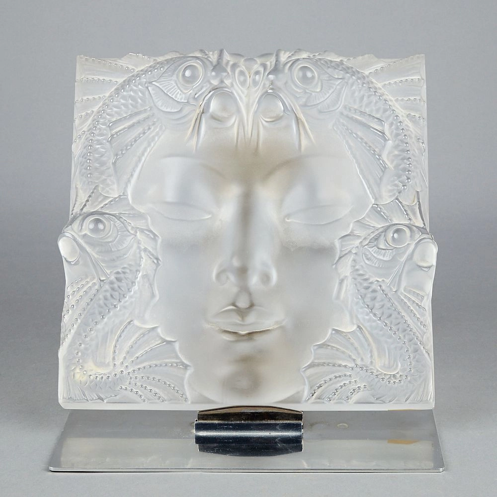 R. Lalique, mask de femme, ontwerp 1935, na 1951 opnieuw in productie genomen