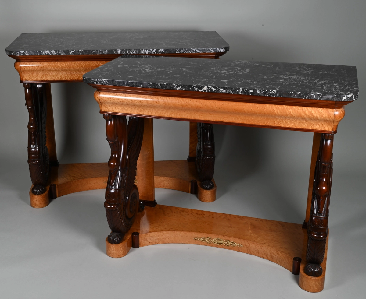 A  pair Charles X consoles.