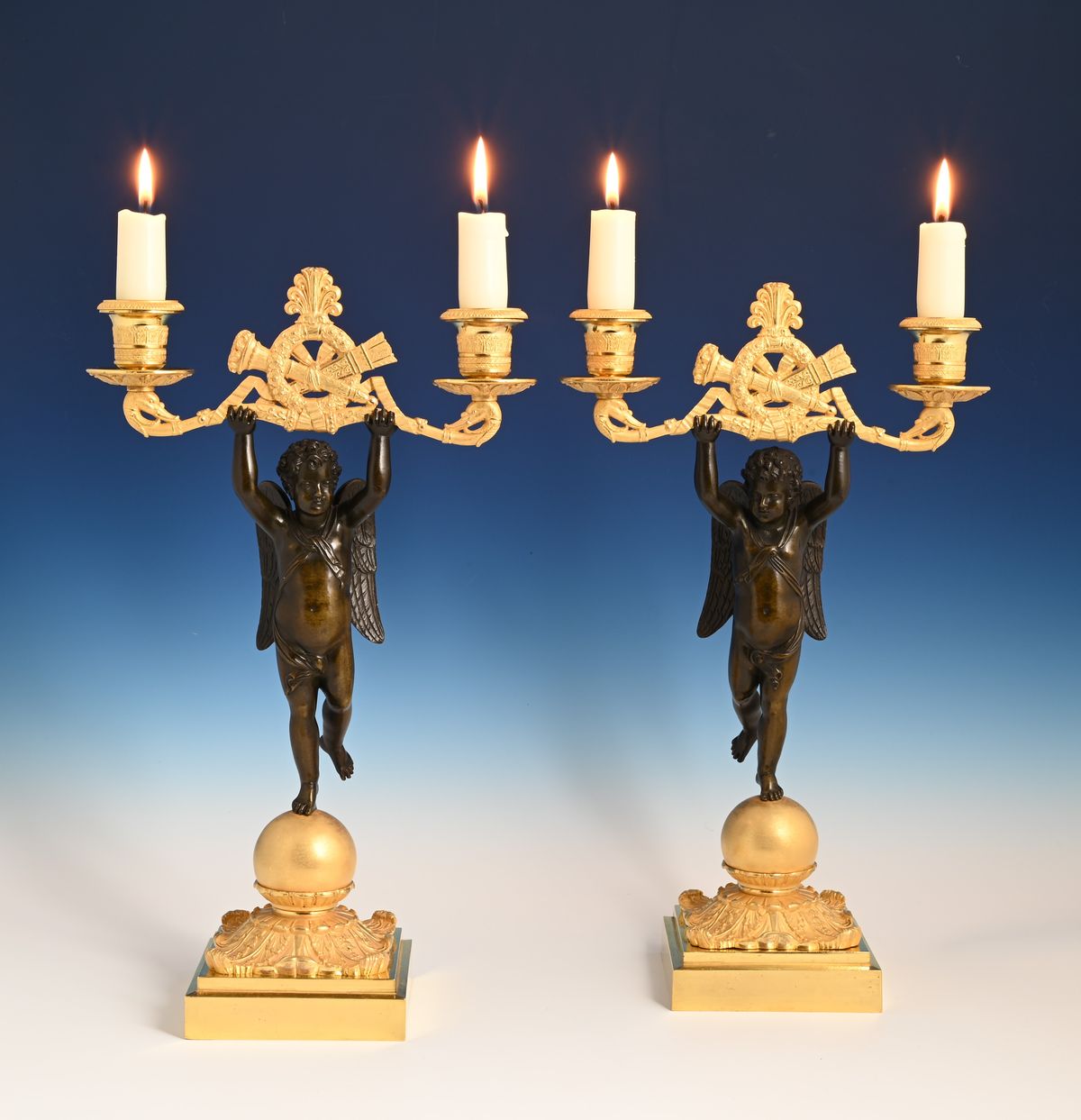 A pair of ormolu Empire candelabras - image 1