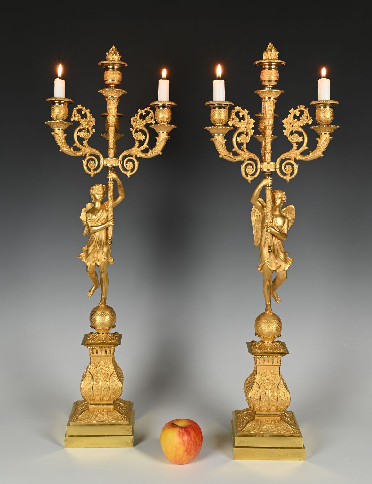 A pair of large ormolu Empire candelabras - image 1