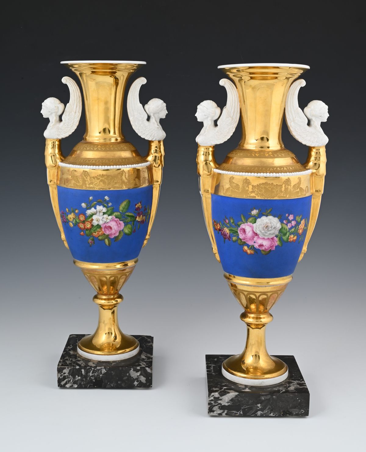 A pair of Empire porcelain vazes - image 1