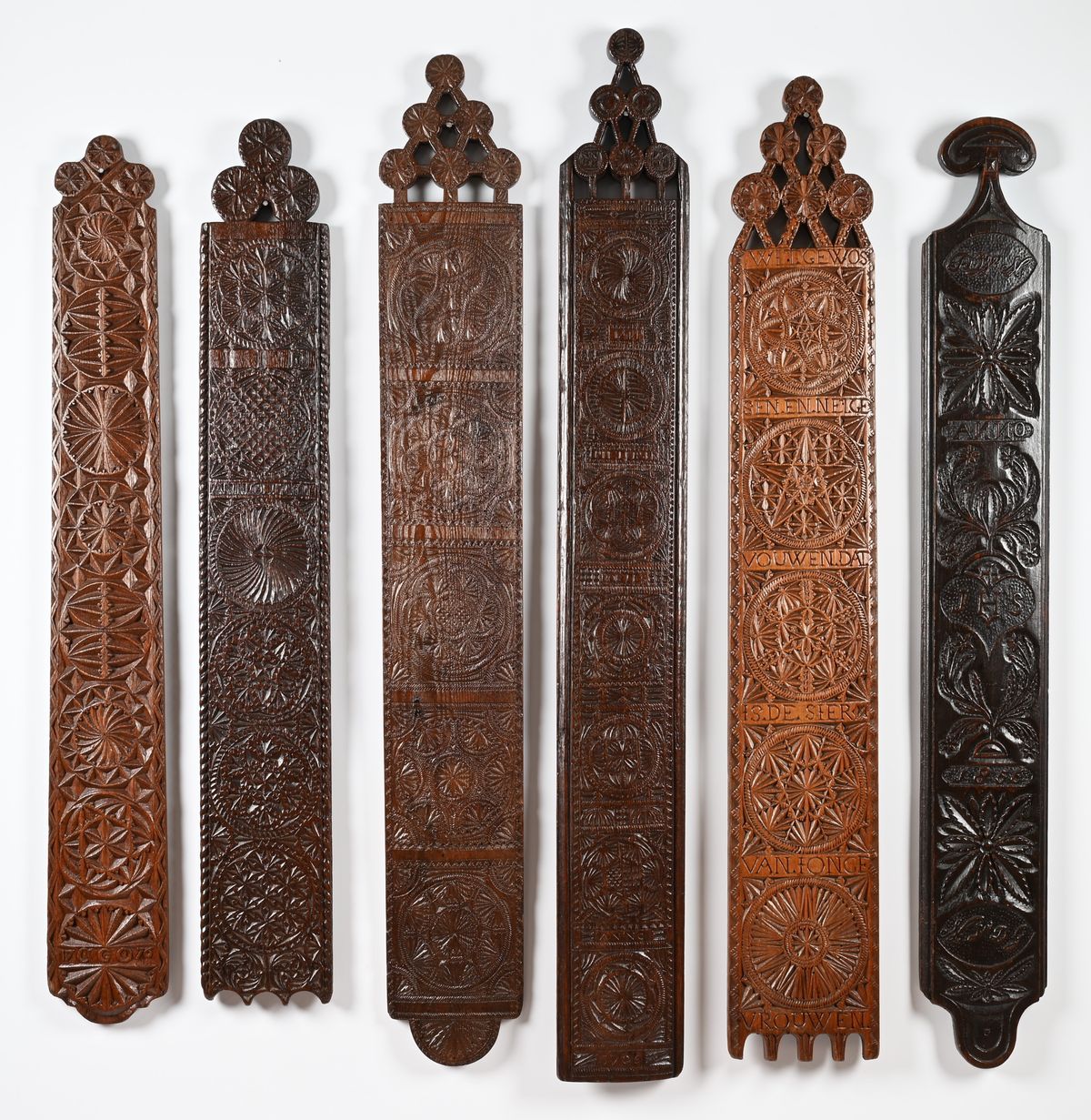 A collection Dutch Mangle Boards