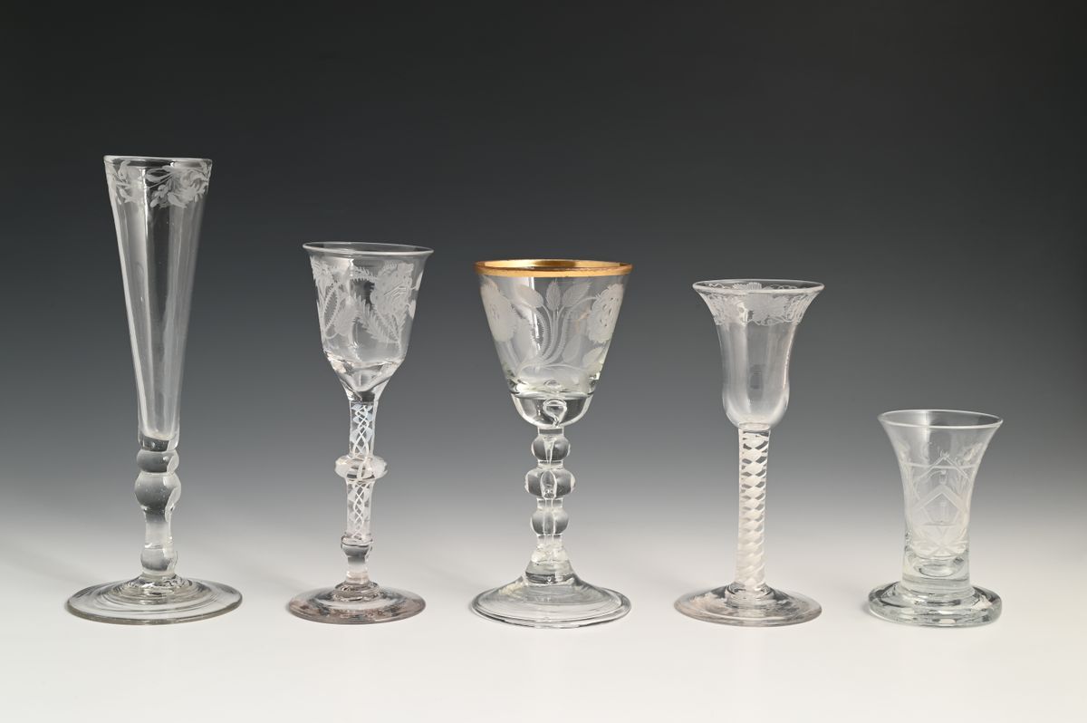 A collection of engraved glasses - image 1