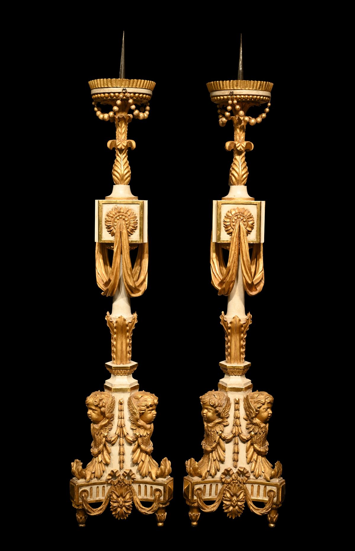 A rare pair of large torchères - image 1