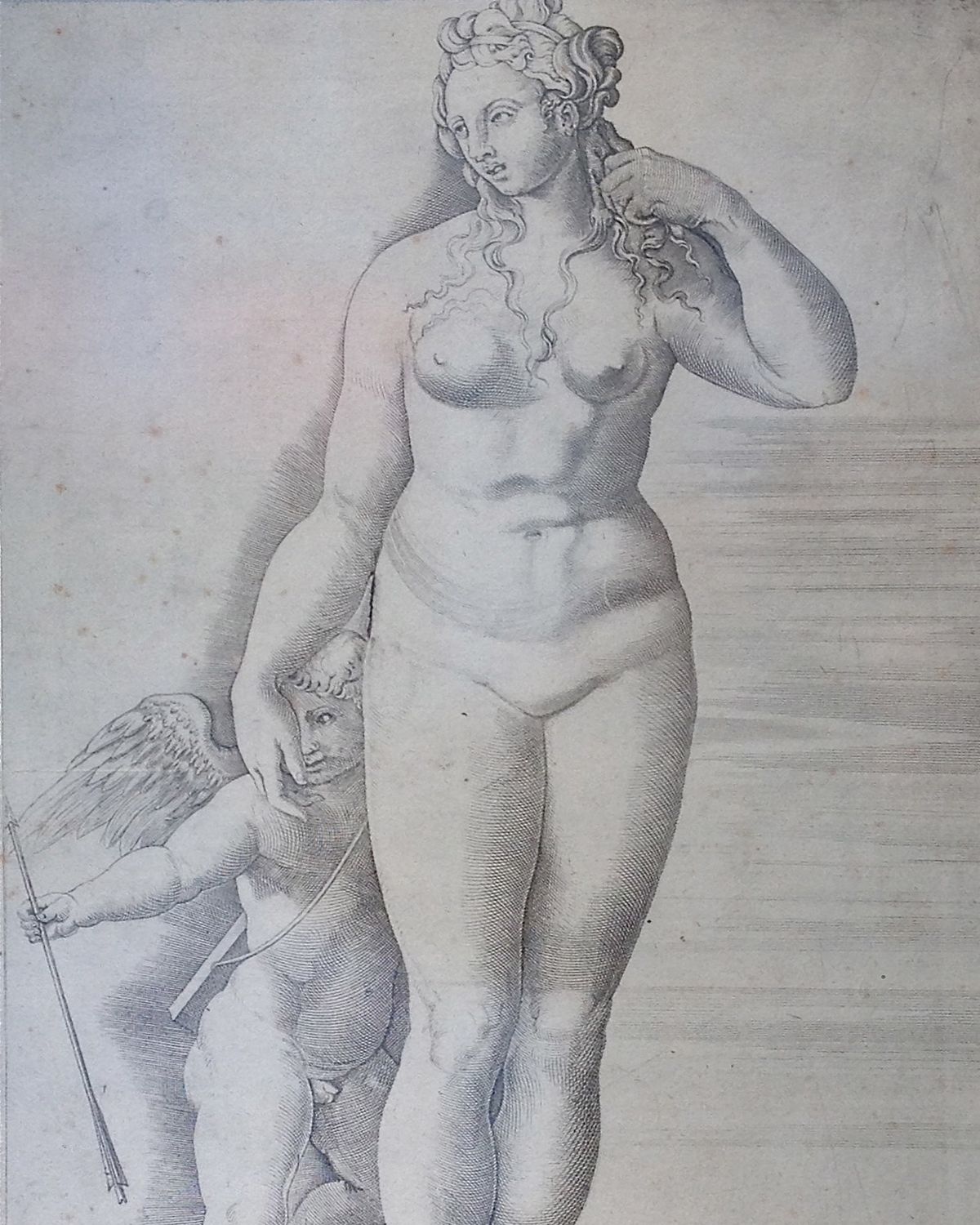 Gravure: Venus en Eros - afbeelding 1