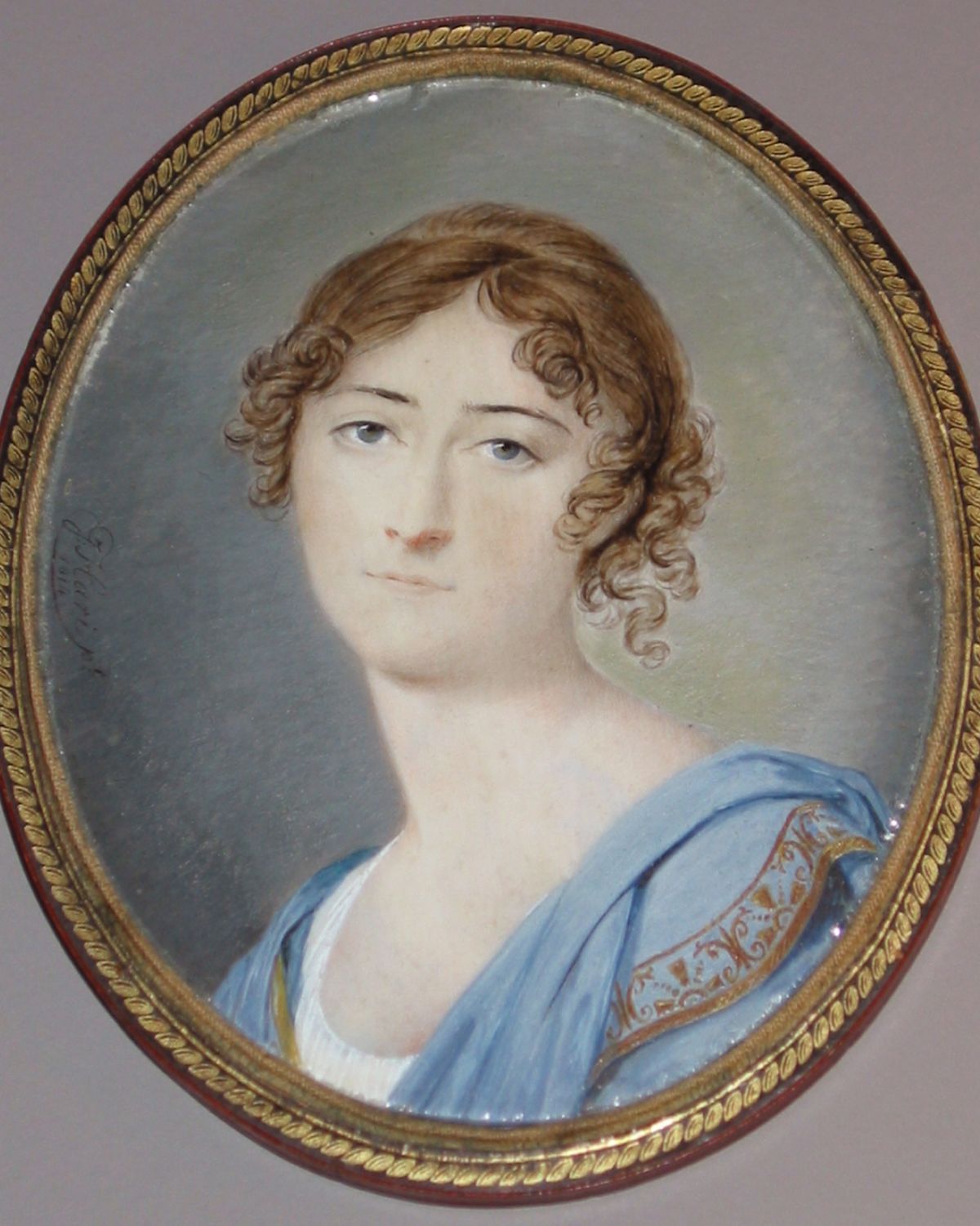 Hari: portrait miniature of a young lady in Empire gown - image 1