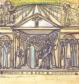 St. Francis and the gates of the apostles