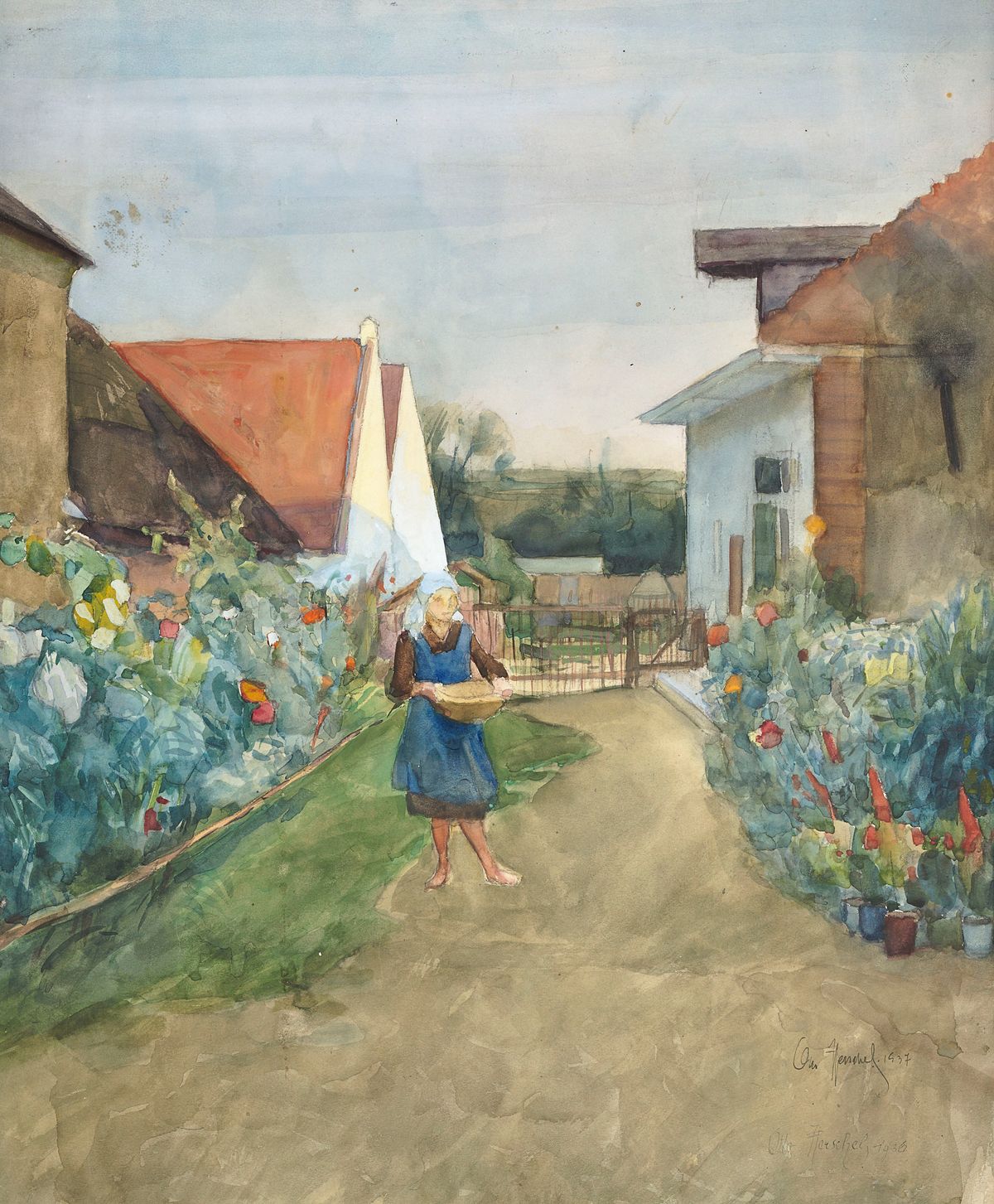 Meisje in de tuin