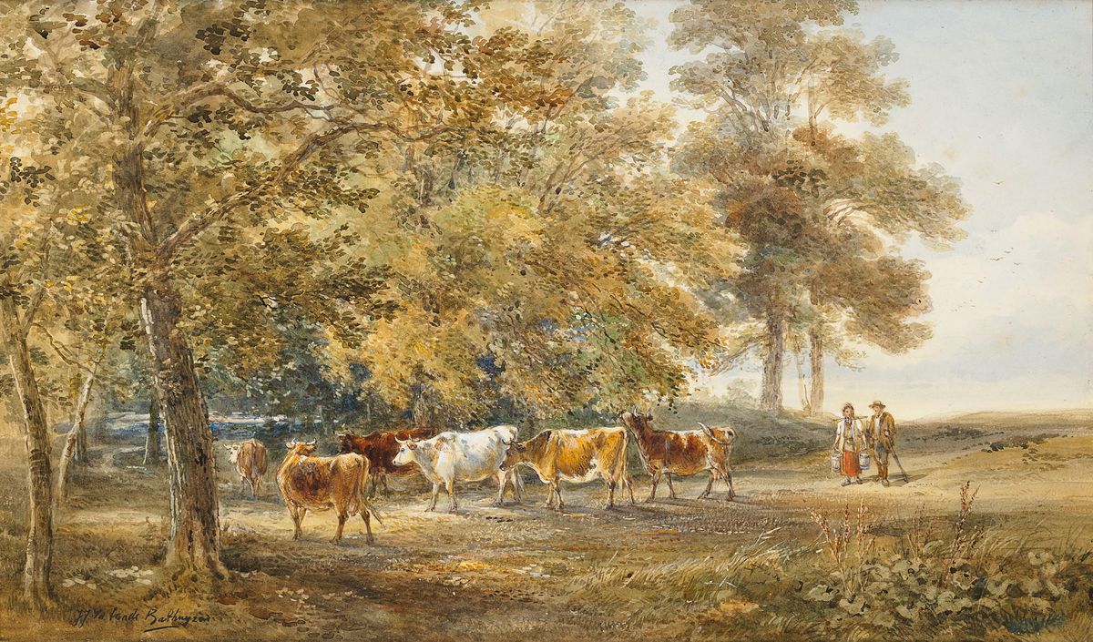 Landscape with cows