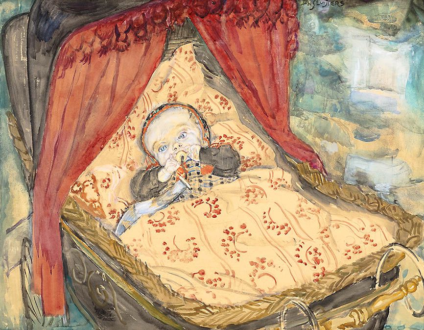 Baby in cradle