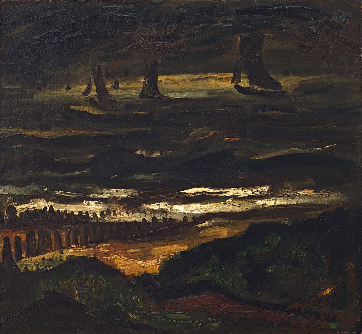 Sea with ships