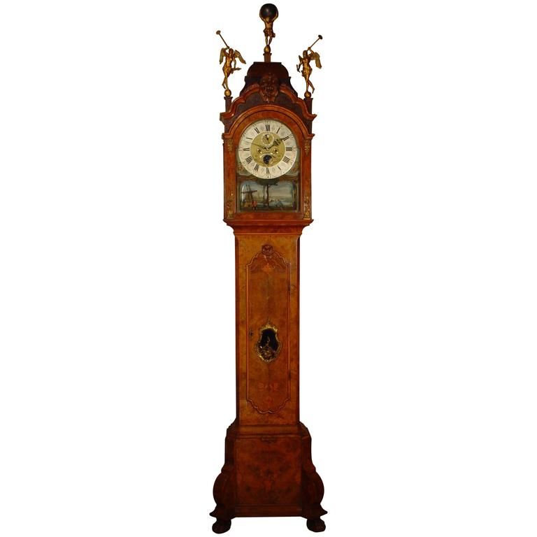 A Dutch burr walnut longcase clock with rare ‘swing automaton’ by M. Buys Amsterdam, circa 1775.  - image 1