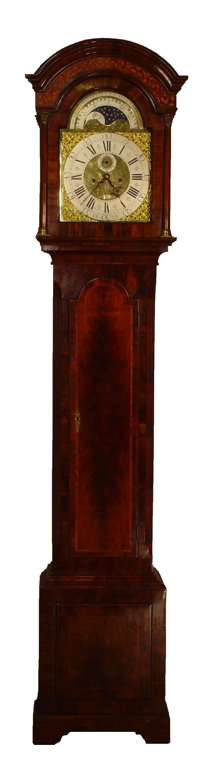 A good and attractive English walnut longcase clock with moonphase, by William Upjohn, circa 1730 - image 1
