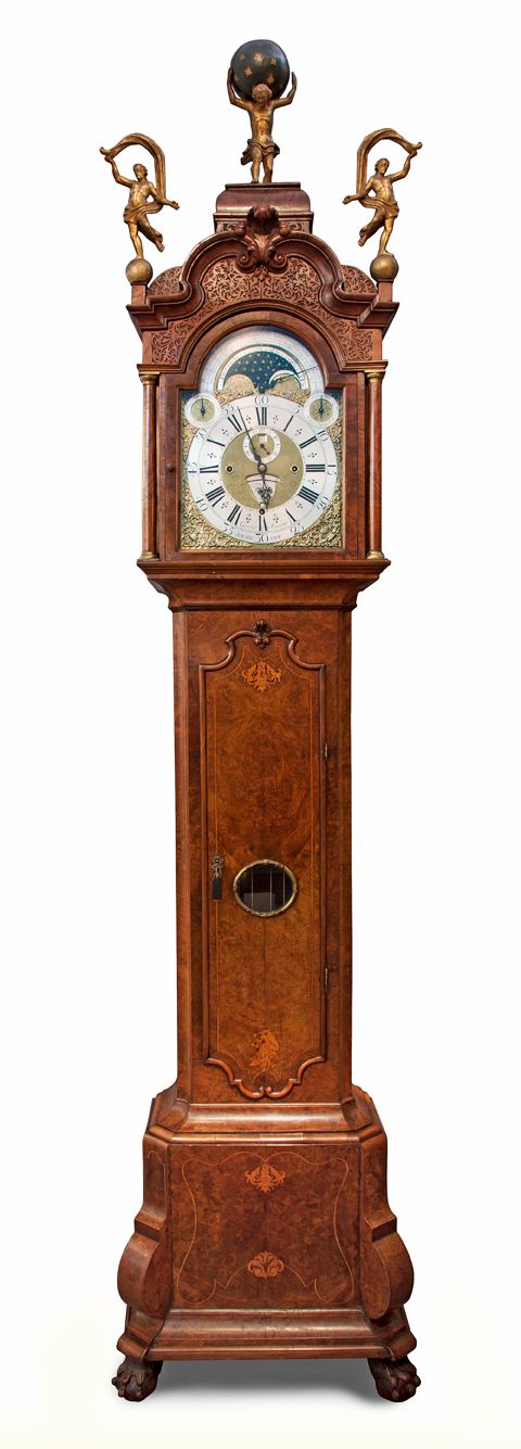 A Dutch Amsterdam burr walnut musical longcase clock, by Gerrit Storm, circa 1735 - image 1