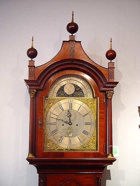 A fine English mahogany longcase clock with pagoda top by James Gibb Stockton circa 1770 - image 1