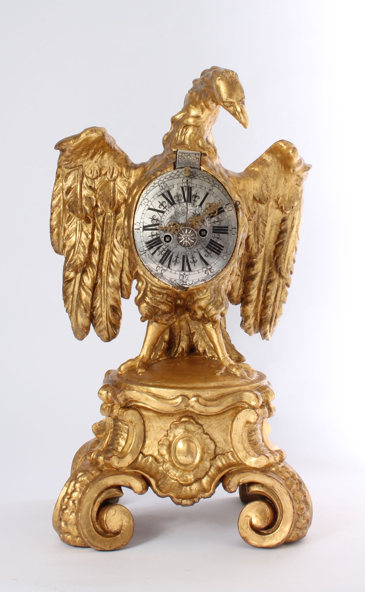 A decorative South German parcel gilt sculptural table clock, circa 1730. - image 1