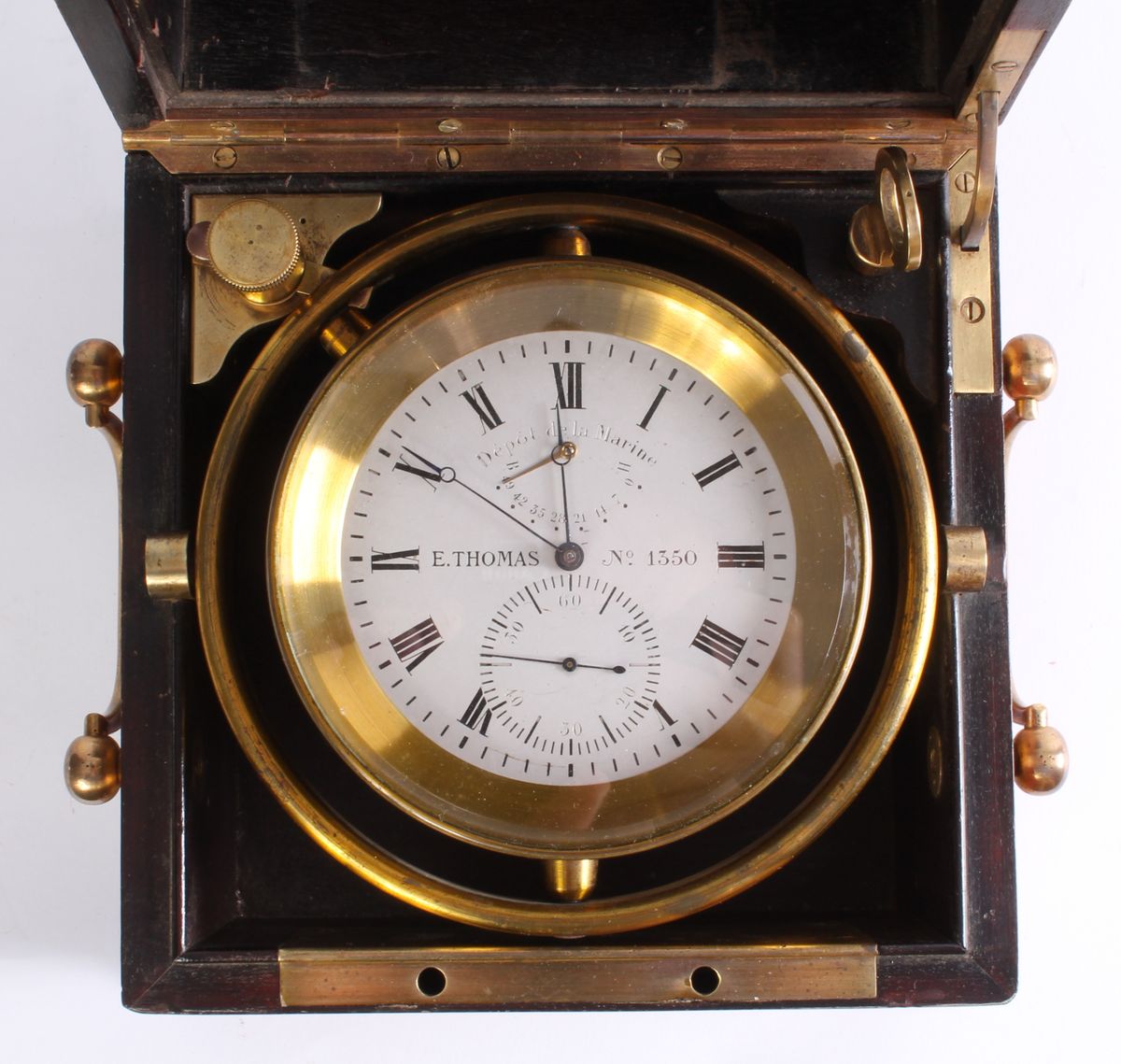 A good French mahogany 2-day chronometer, by E. Thomas, circa 1870 - image 1
