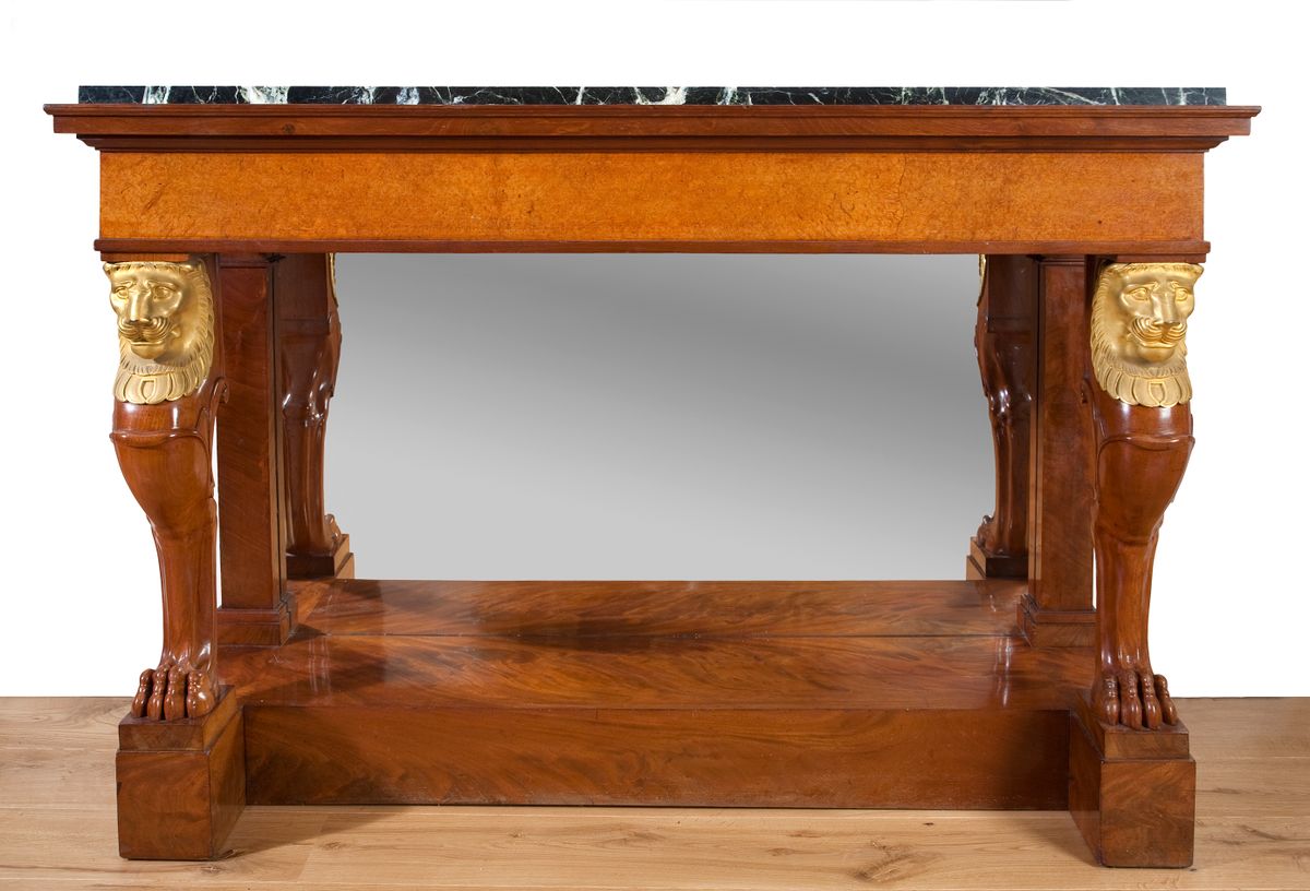 A French Empire mahogany ormolu marble console by Jacob Desmalter - image 1
