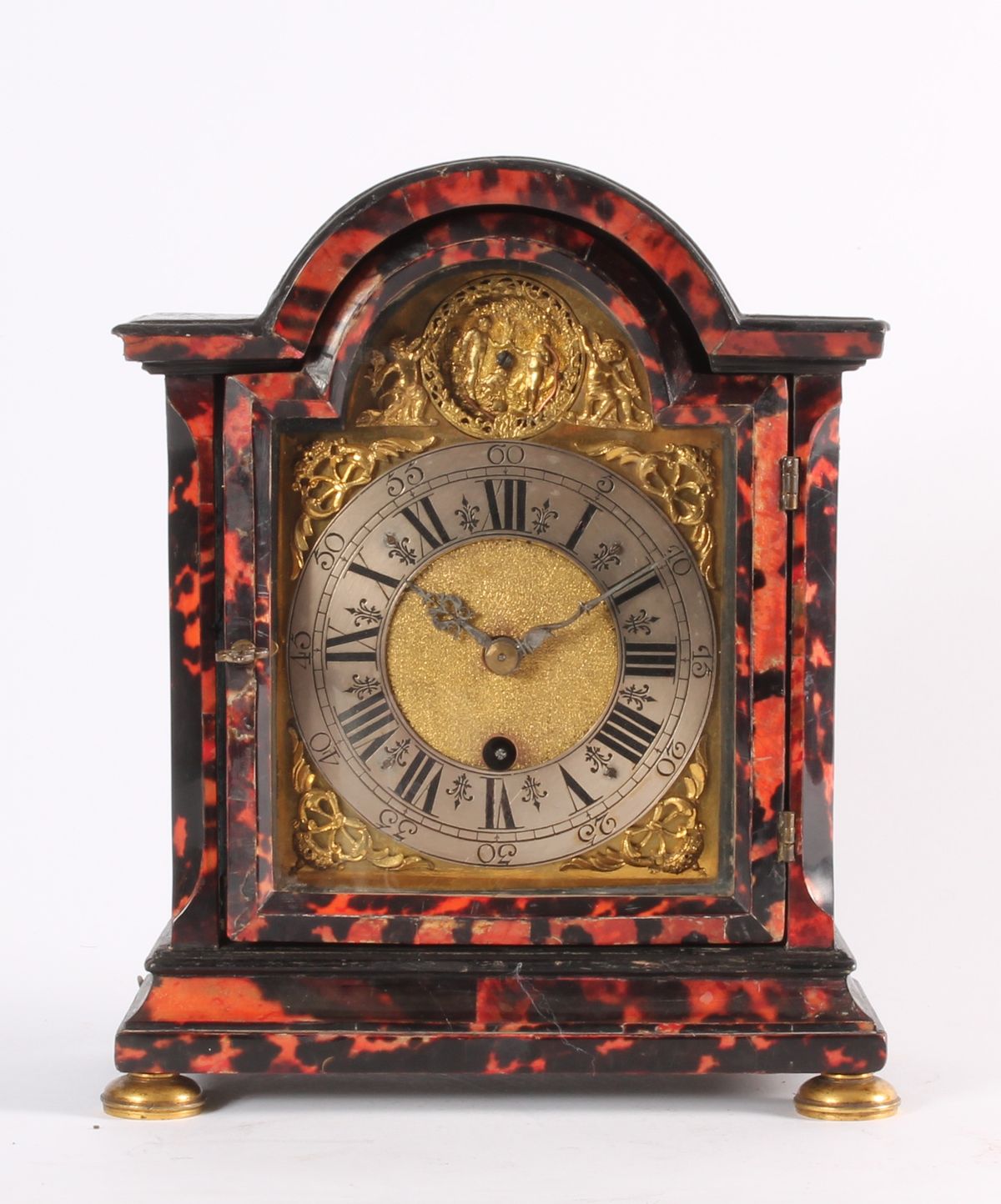 An attractive small South German red tortoishell bracket timepiece with automaton, circa 1740. - image 1