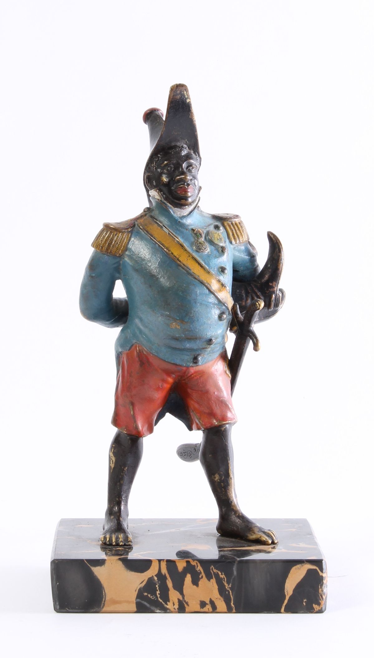 A cold painted bronze model of general Toussaint-Louverture on portor base, circa 1880 - image 1