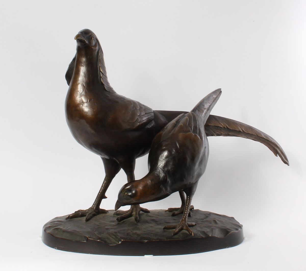 A pair of pheasants, patinated bronze by Julius Schmidt Felling (1895-1930) - image 1