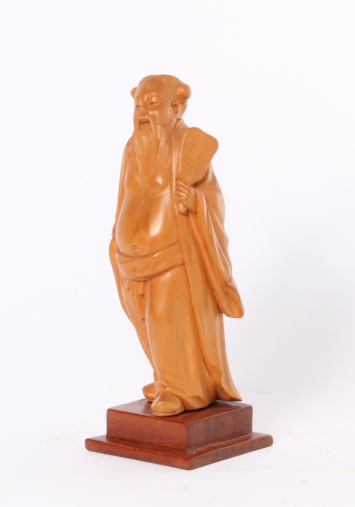 A lovely Chinese carved boxwood sculpture of a man, circa 1920. - image 1