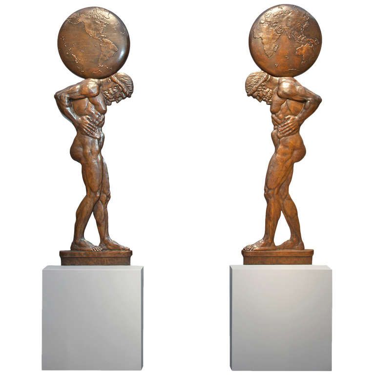 An imposing pair of bronze high relief wall decorations, circa 1925 - image 1