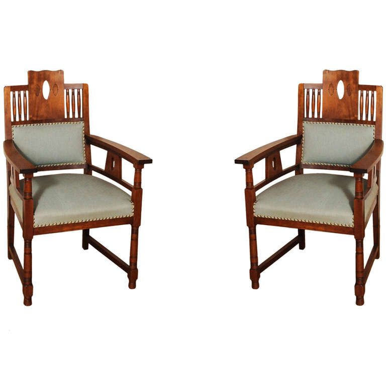 A Dutch Art Deco mahogany dining room set of a table and four chairs, circa 1920 - image 1