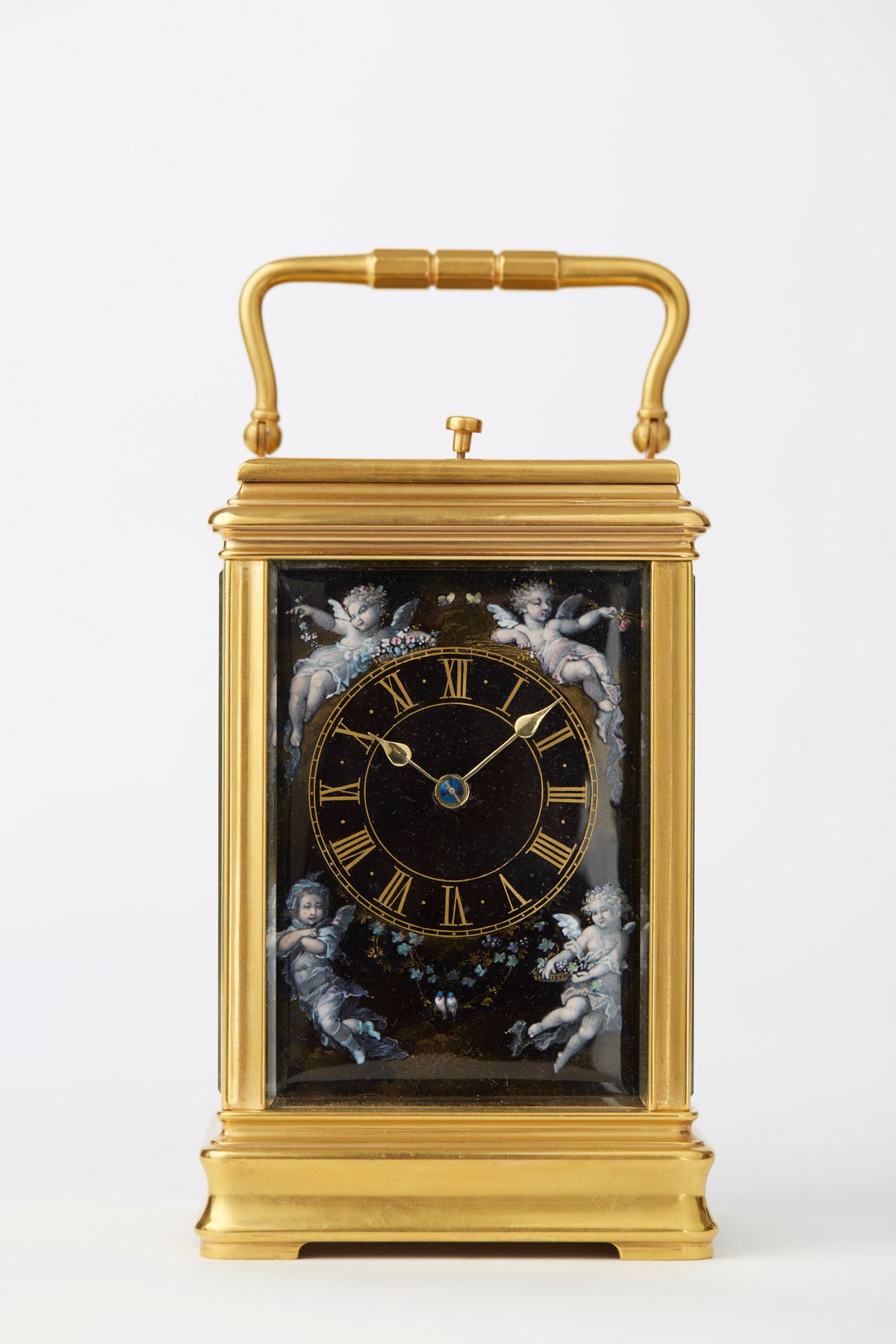 Hour-Repeating Carriage French Clock with Half Hour and Hour Self Strike - image 1