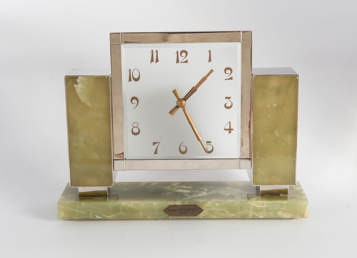 Very Important Exceptional Mystery Art Deco 8th Day Mantel Clock, circa 1931 - afbeelding 1