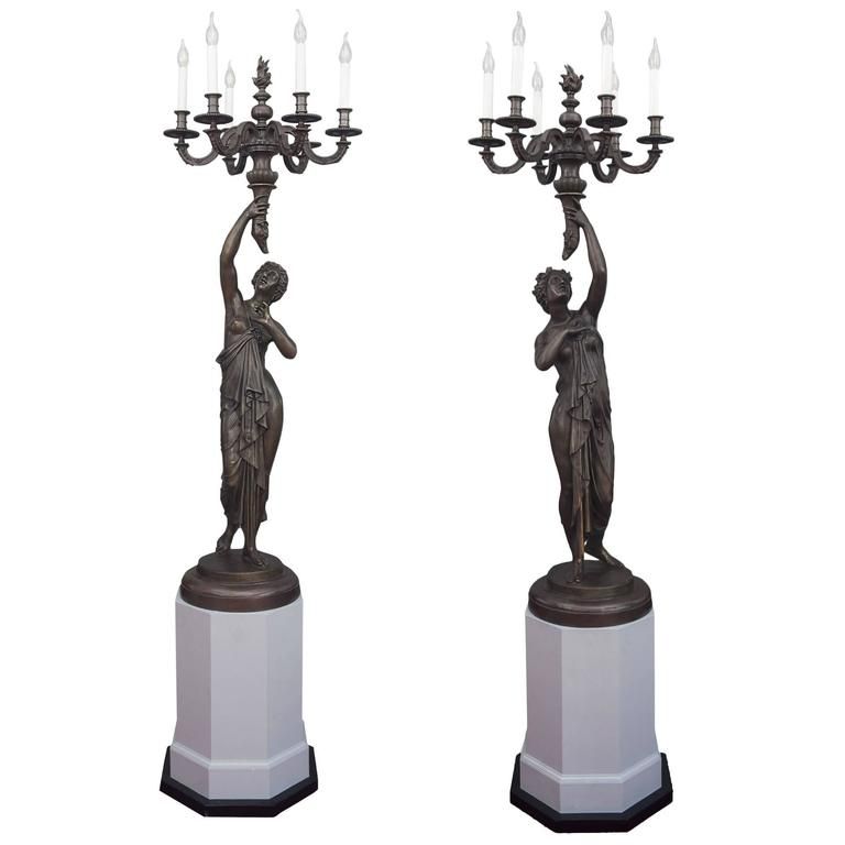 A pair of candlesticks adapted for electricity, circa 1880 - image 1