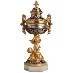 A beautiful French enamel and ormolu annular dial clock, circa 1860 - image 1