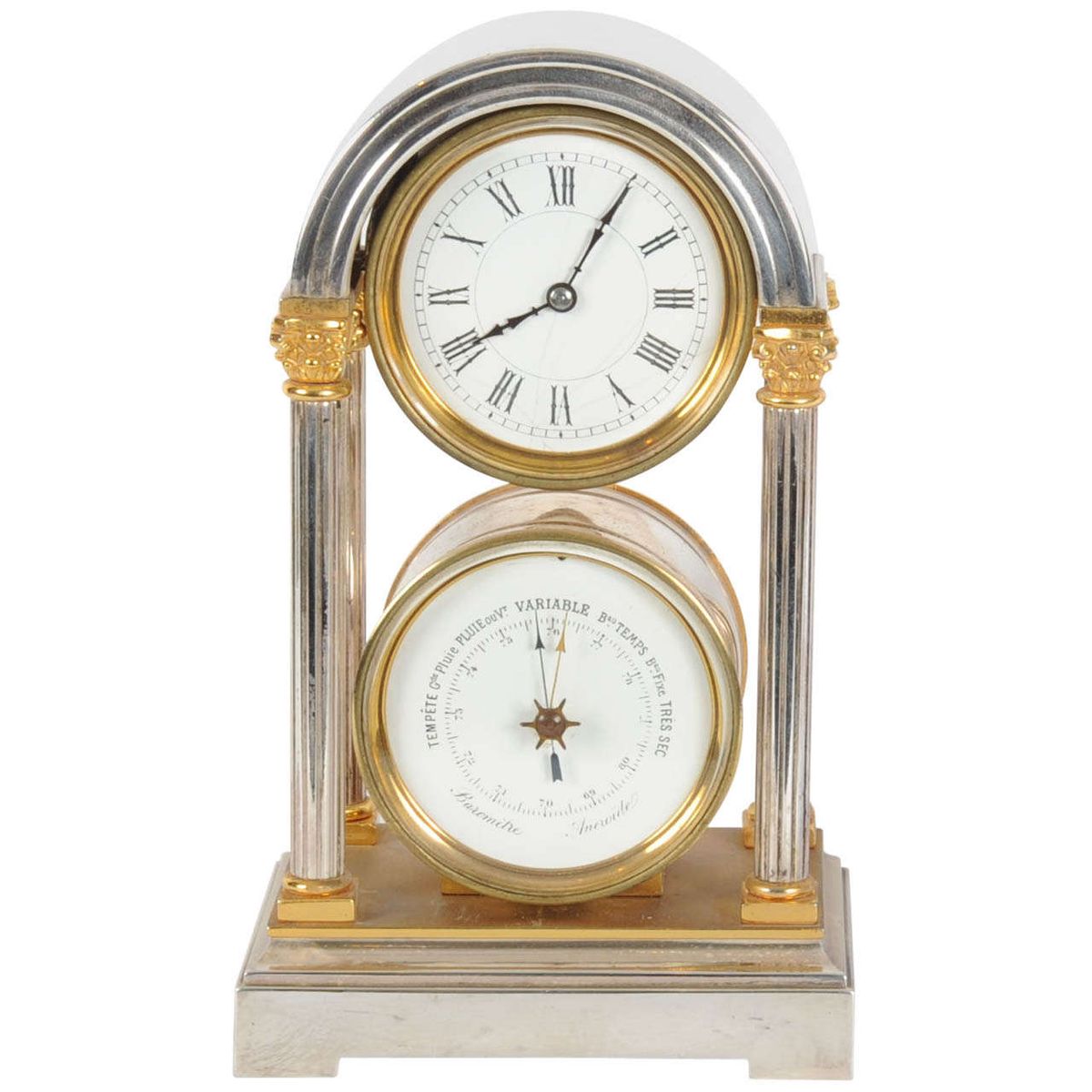 Small Gilded and Nickel Plated Desk Compendium, circa 1900