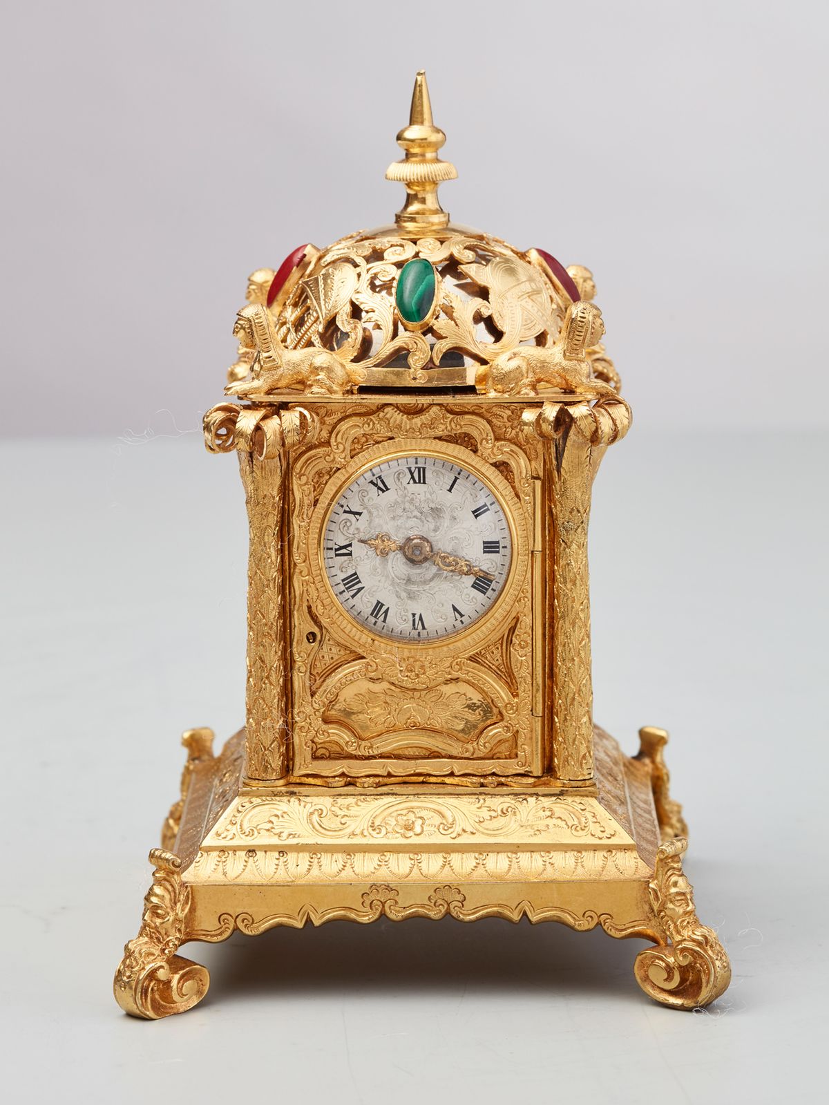An important English ‘tabernacle’ small travelling clock by Emanuel Brothers, circa 1860 - image 1