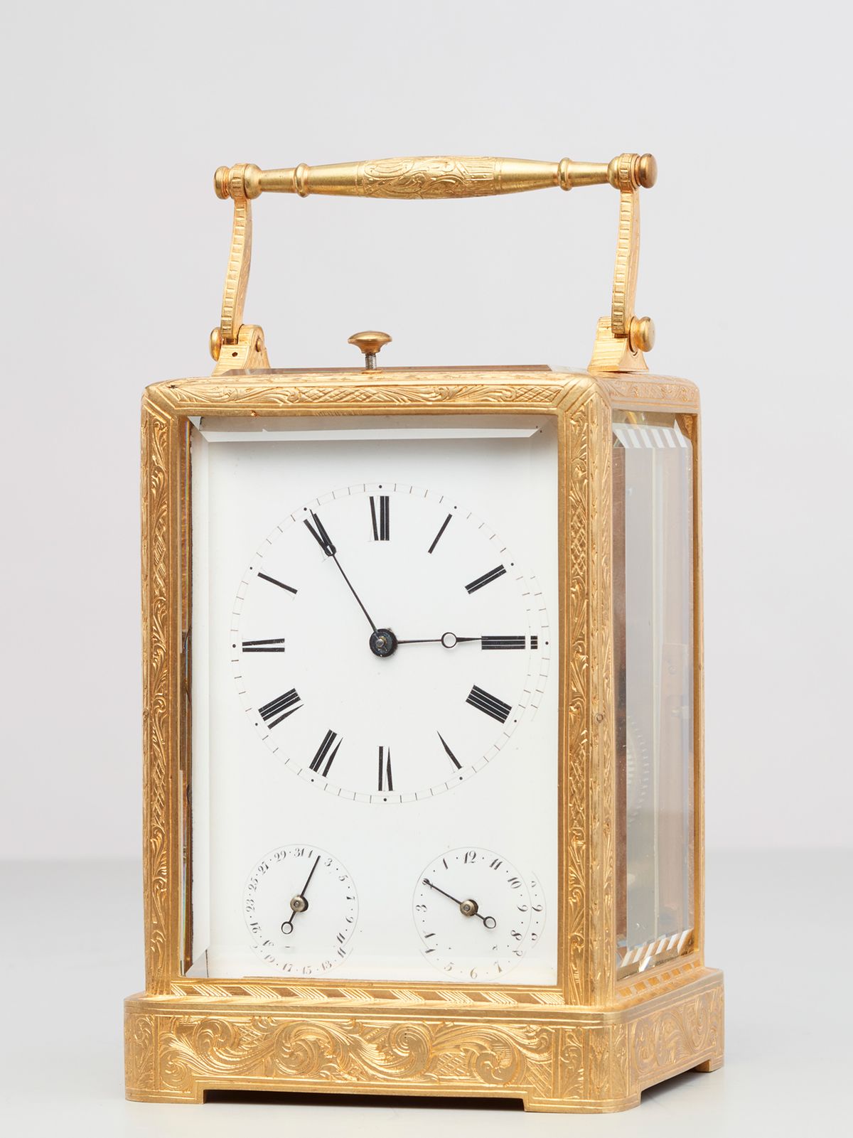 A French 3 dial 'one piece case' travelling clock, attributed to Bolviller, circa 1840 - image 1
