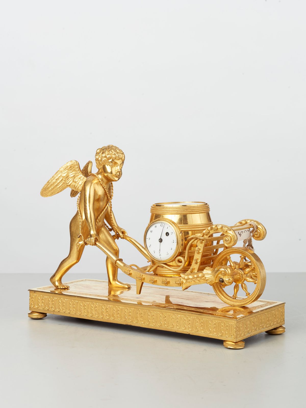 A Viennese bronze guilded miniature Empire mantel clock, circa 1810 - image 1