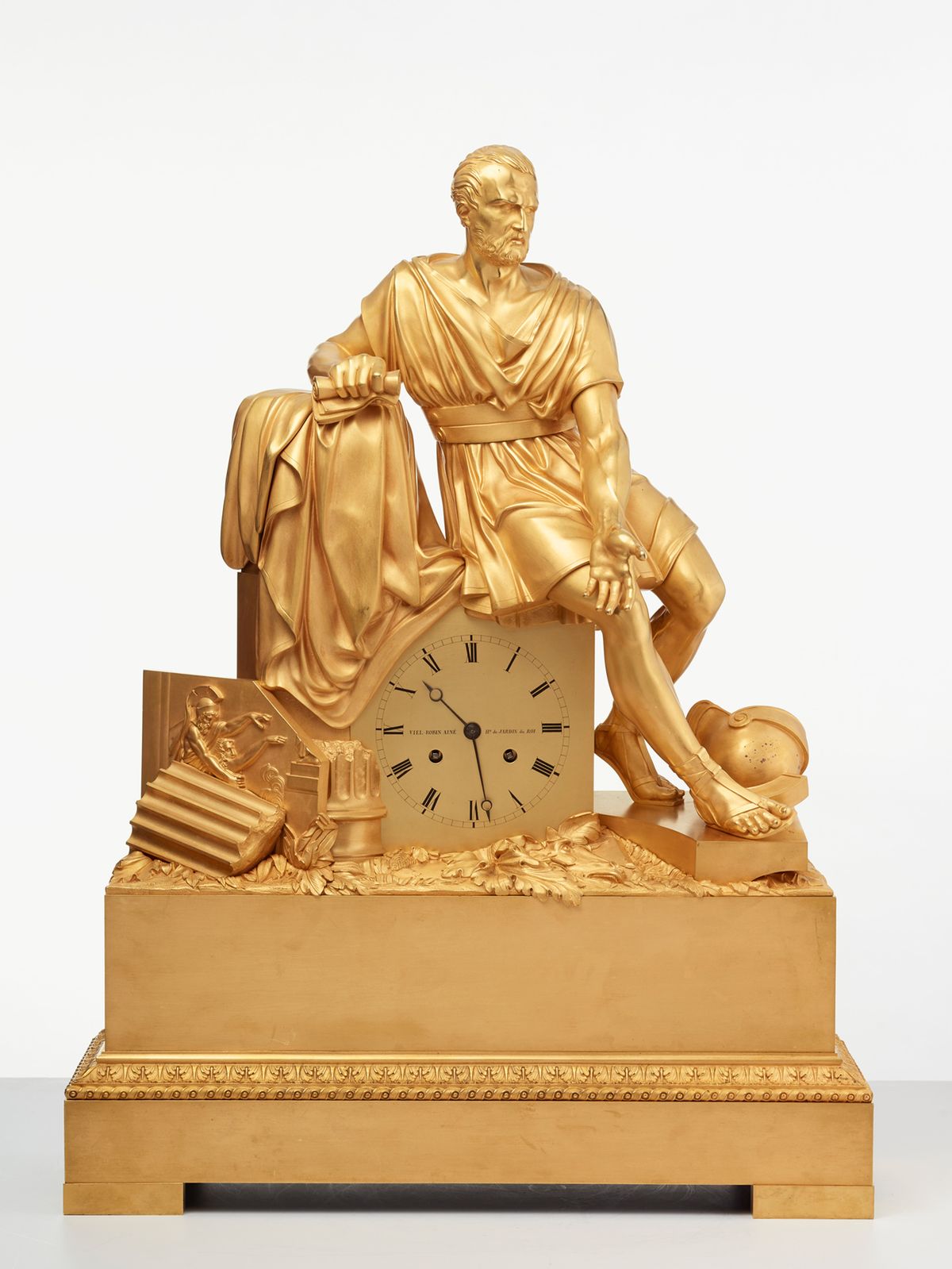A large French Empire bronze ‘Horatius’ mantel clock, circa 1820 - image 1