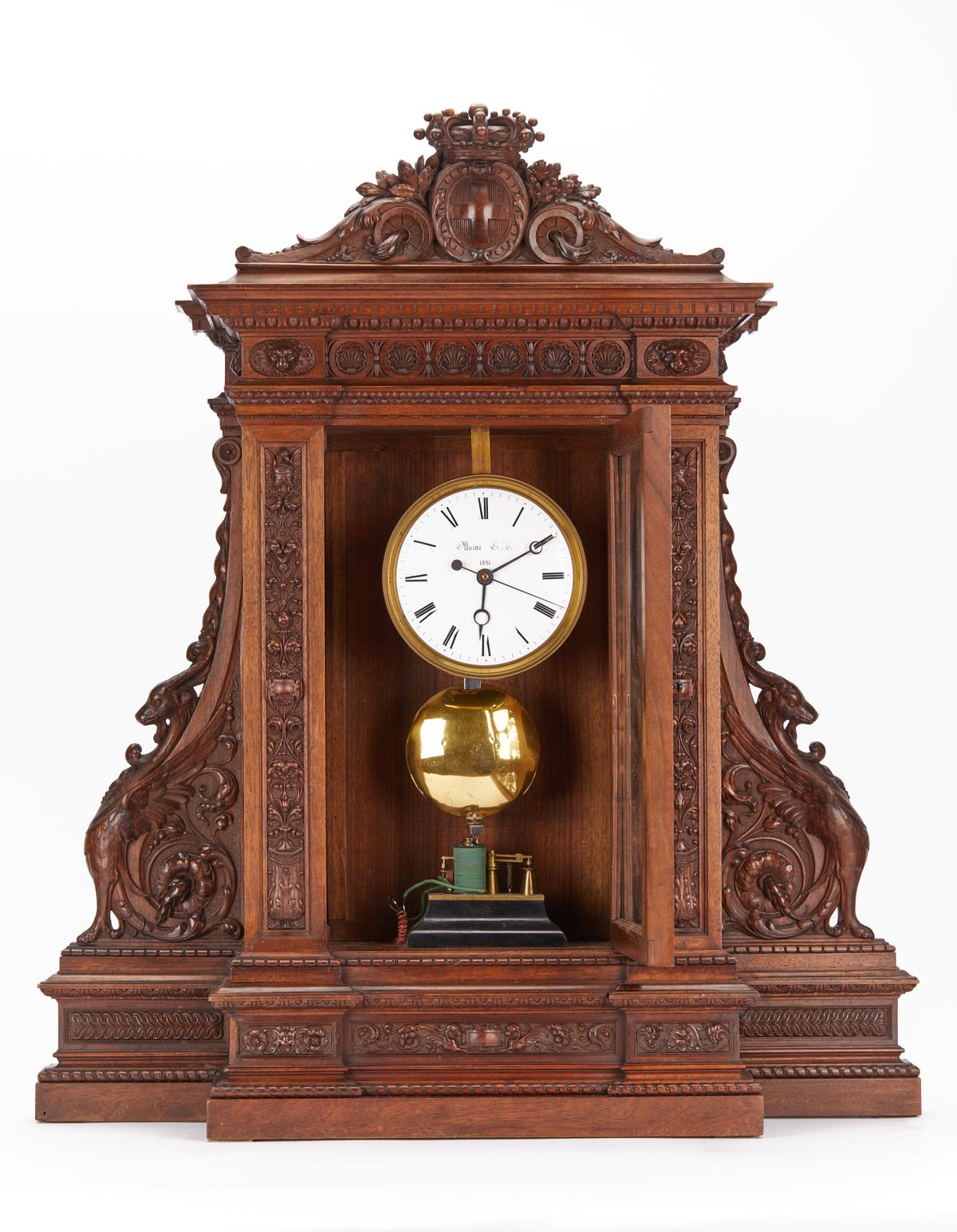 Electric oak mantel clock Matthias Hipp - image 1