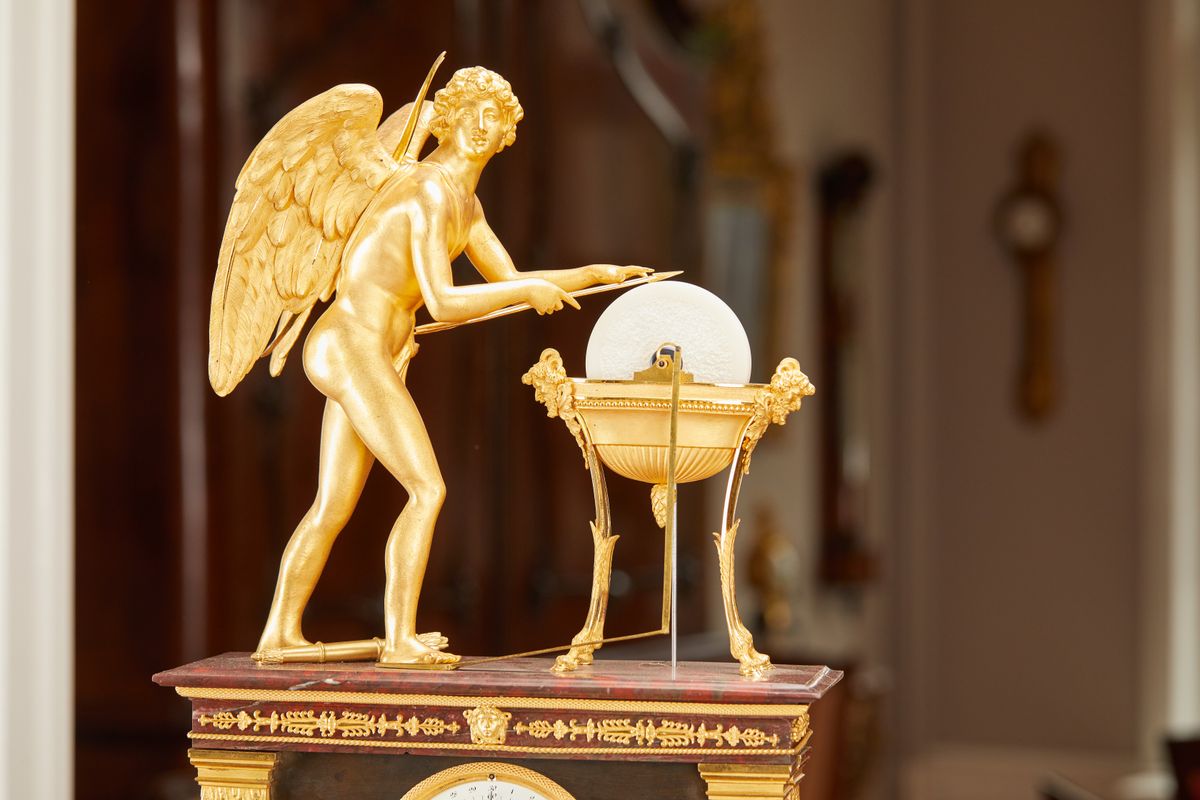 Animated Louis XVI/ Empire mantel clock - image 1